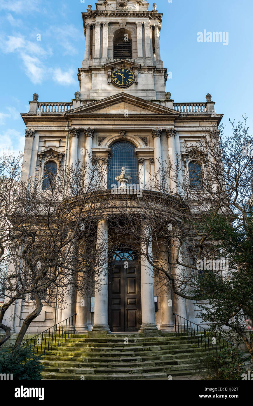 St Clement Danes church is an Anglican church on the Strand, London designed by Sir Christopher Wren Stock Photo