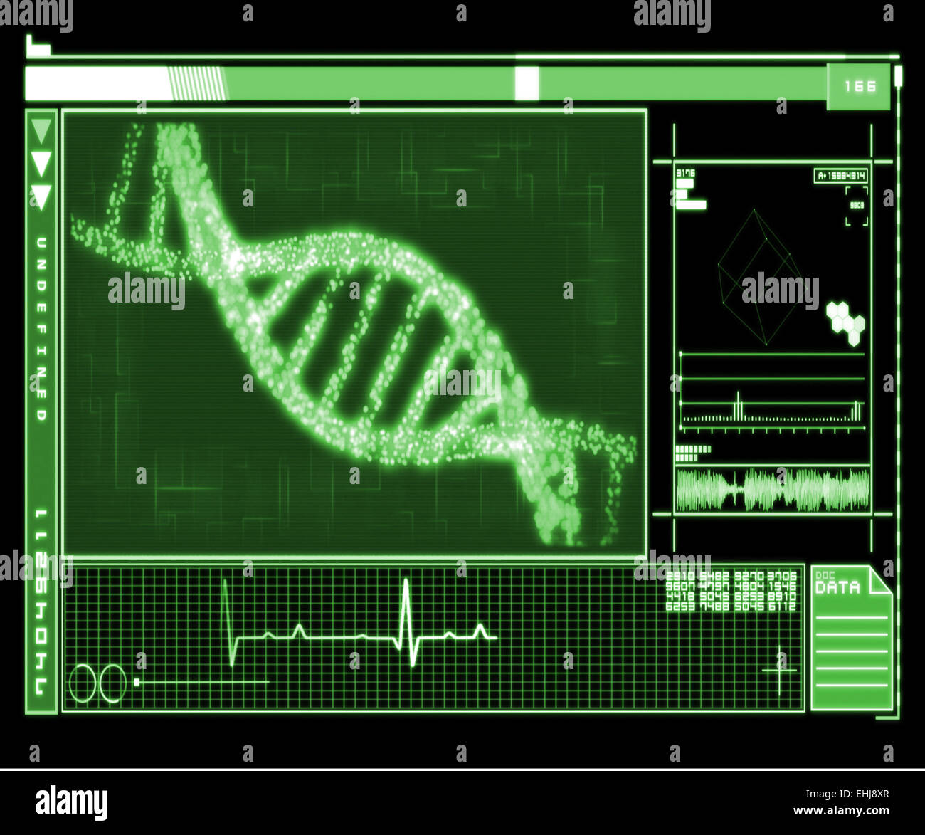 Dna Helix Interface Stock Photo Alamy