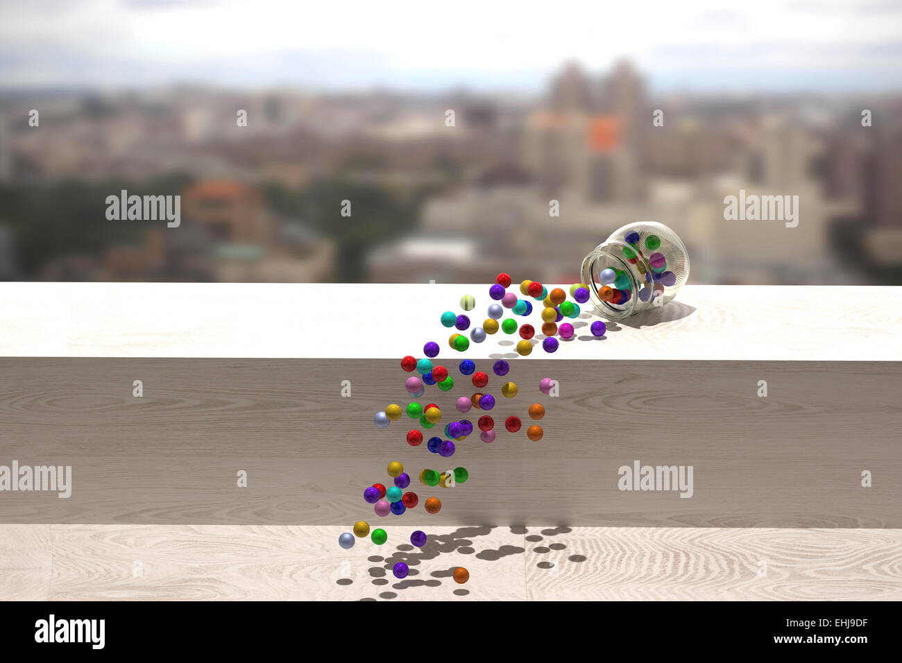 3d rendering of a lot of colored balls Stock Photo - Alamy