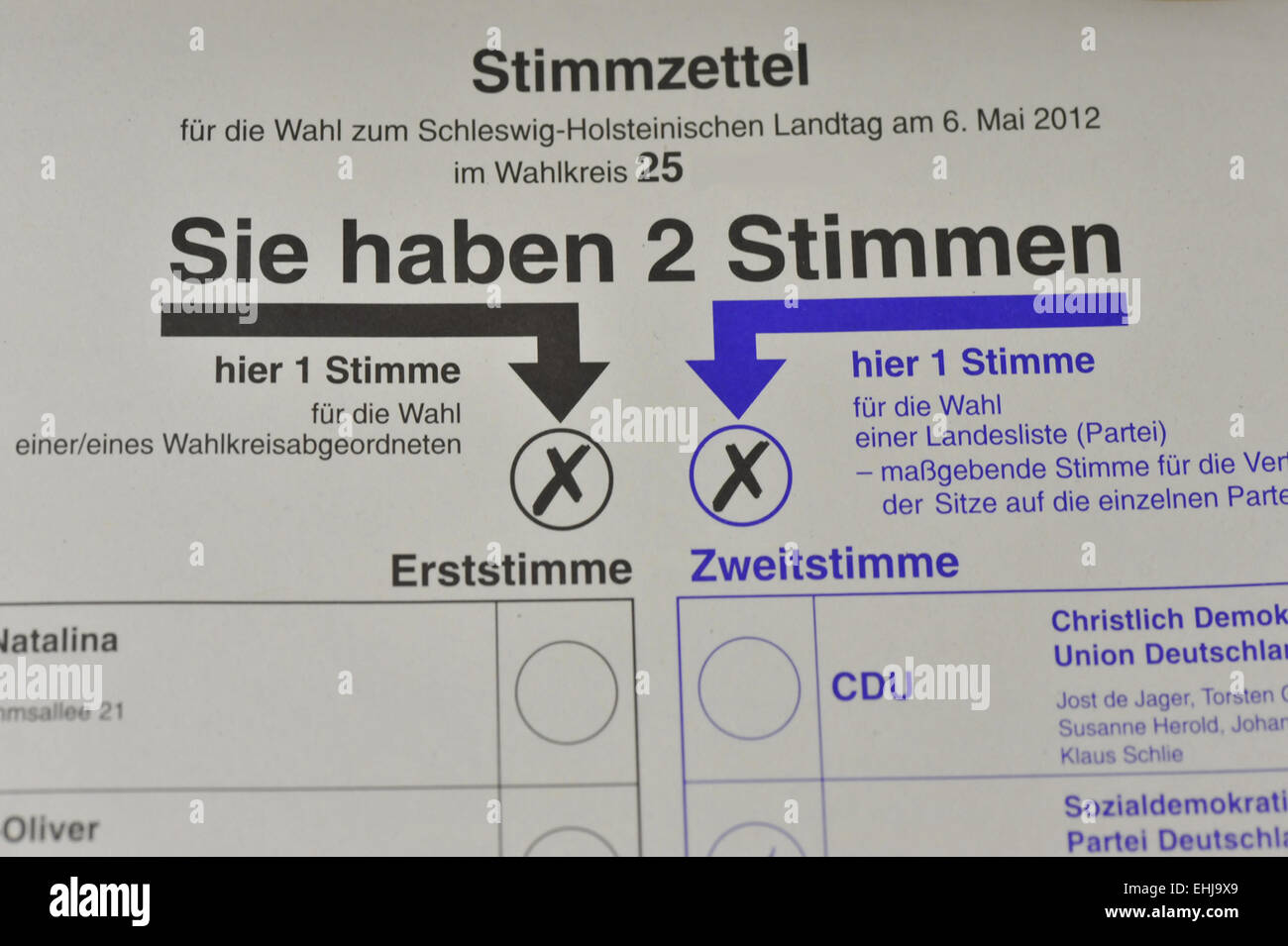 Bundestag elections 2013 Stock Photo