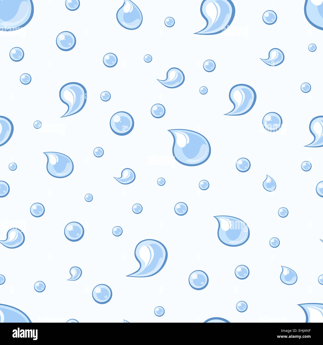Water drops vector seamless texture Stock Photo