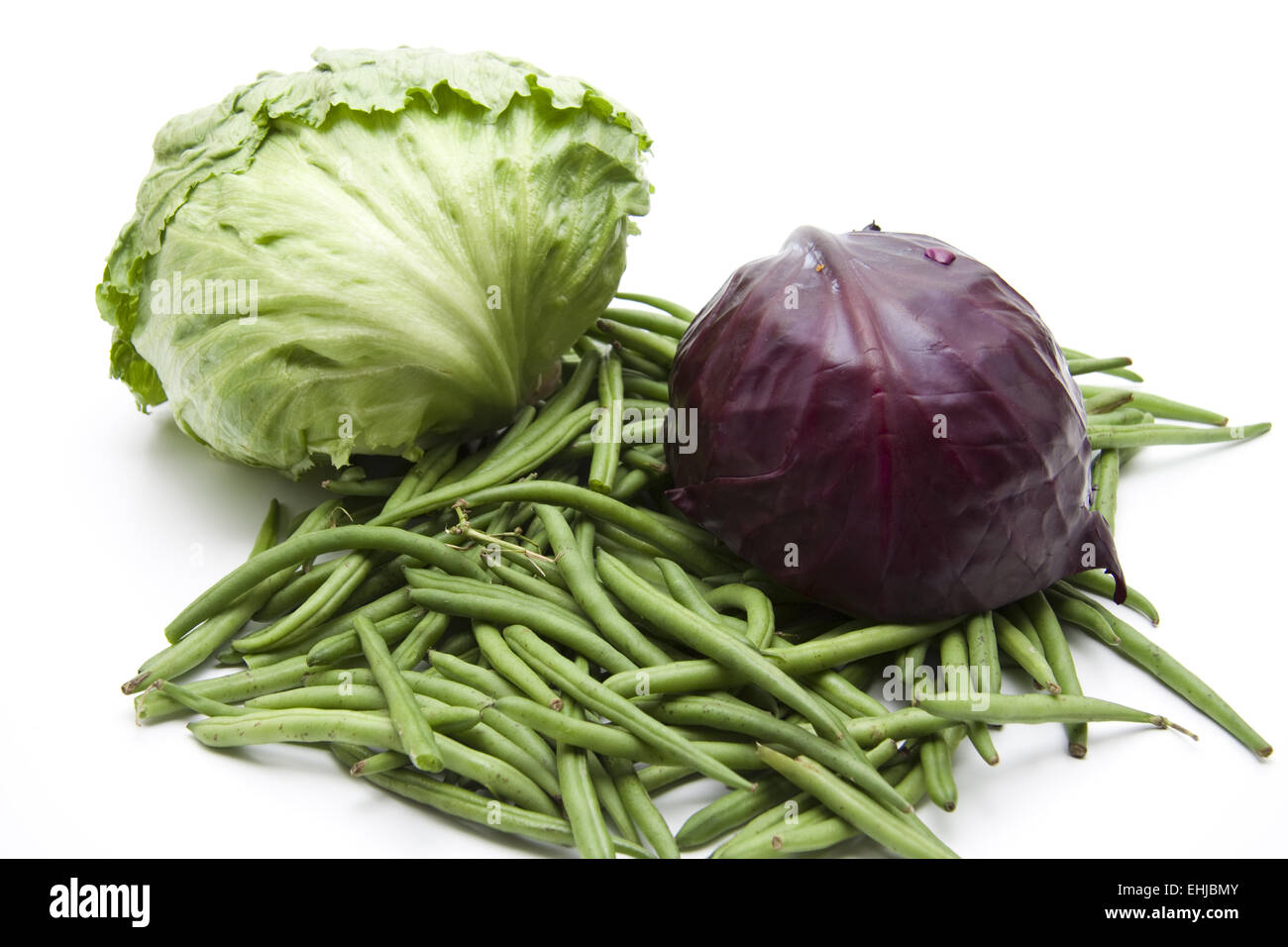 Red cabbage and iceberg lettuce Stock Photo Alamy