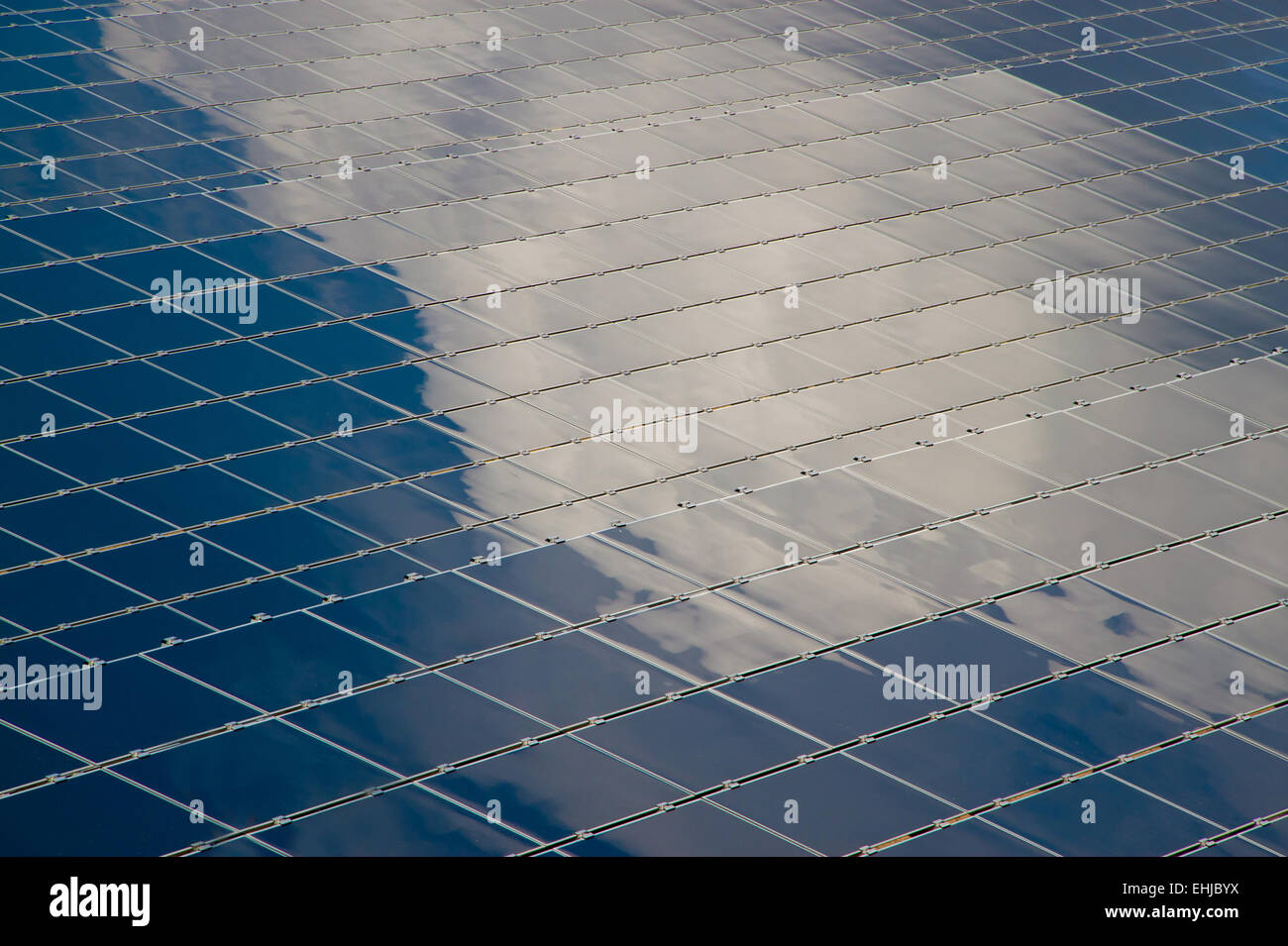 Mirrored solar surface Stock Photo