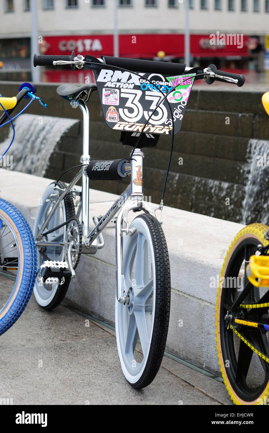 Nottingham,UK14th March 2015. About sixty BMX cyclist riding
