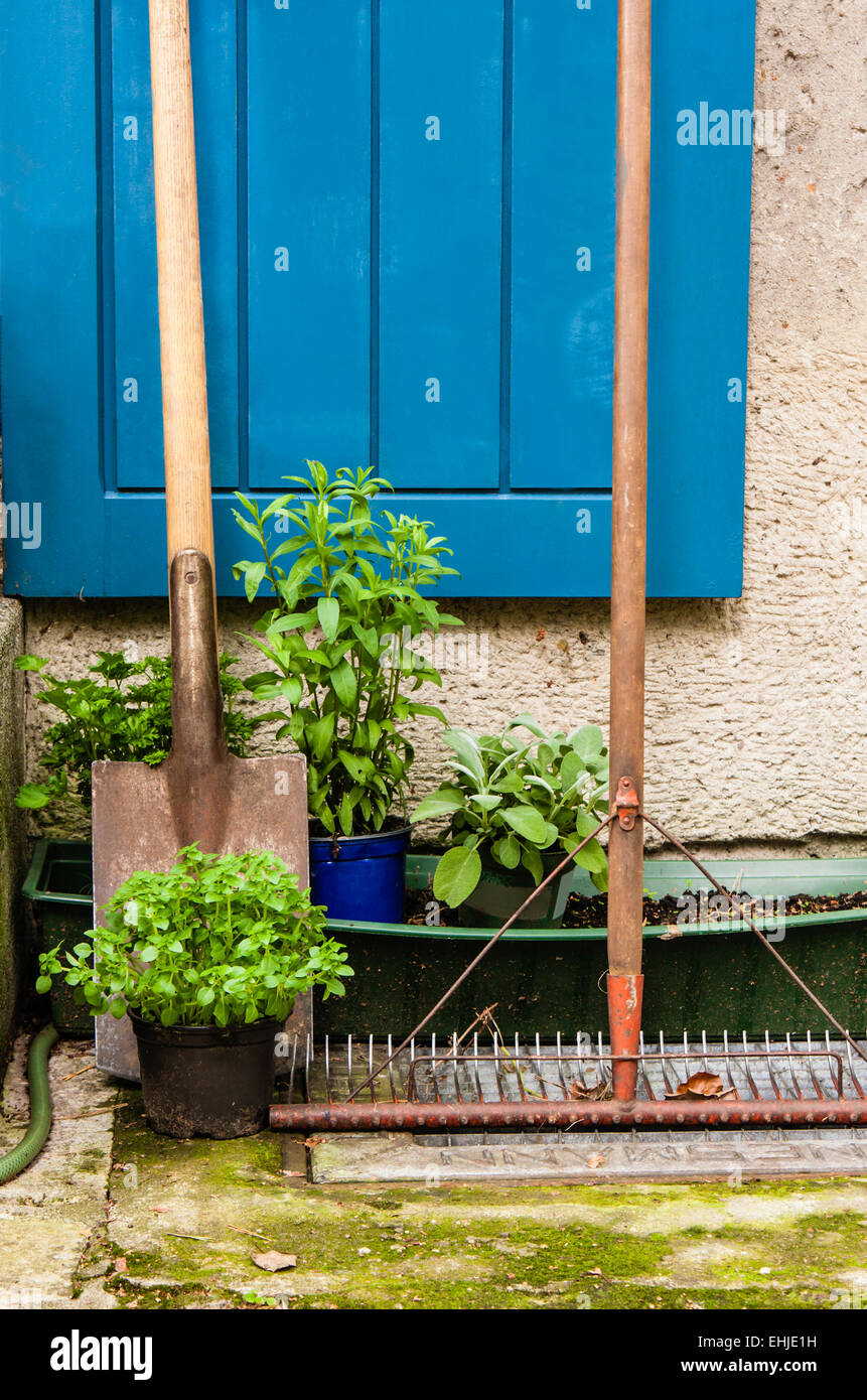 Herbs gardening tools hi-res stock photography and images - Alamy