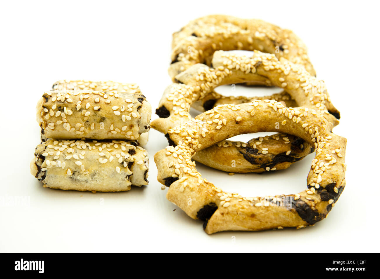 Egyptian cookies with chocolate Stock Photo