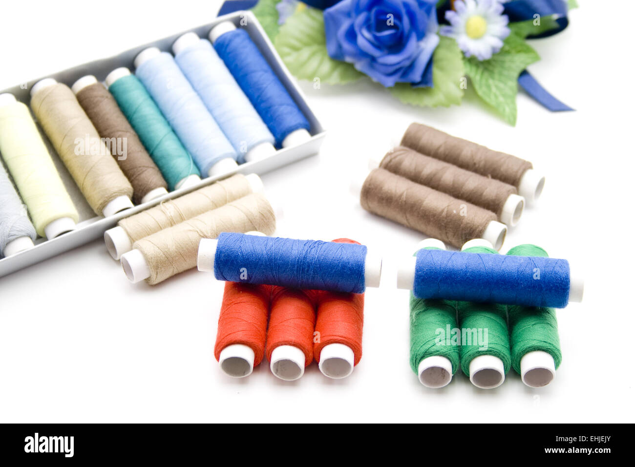Different sewing cotton Stock Photo Alamy