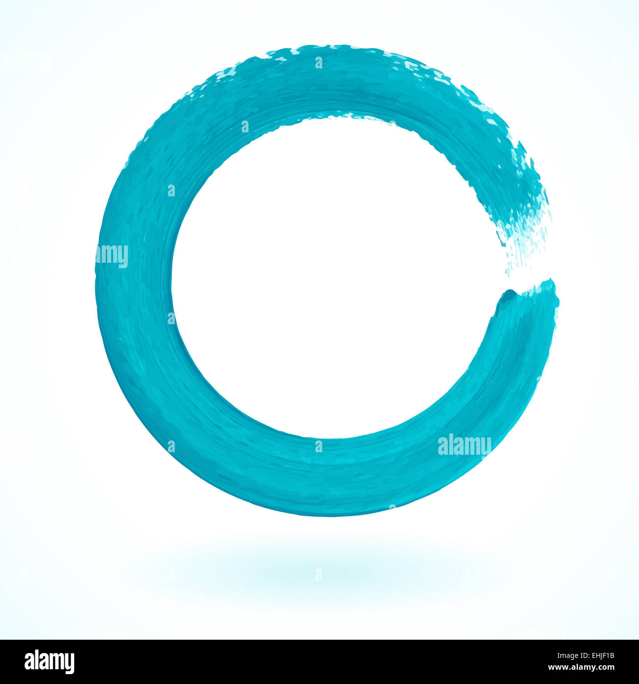 Turquoise paintbrush circle vector frame Stock Photo Alamy