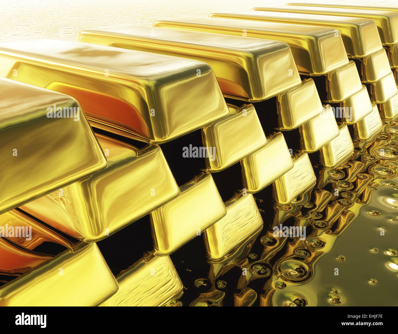 Gold bullions Stock Photo
