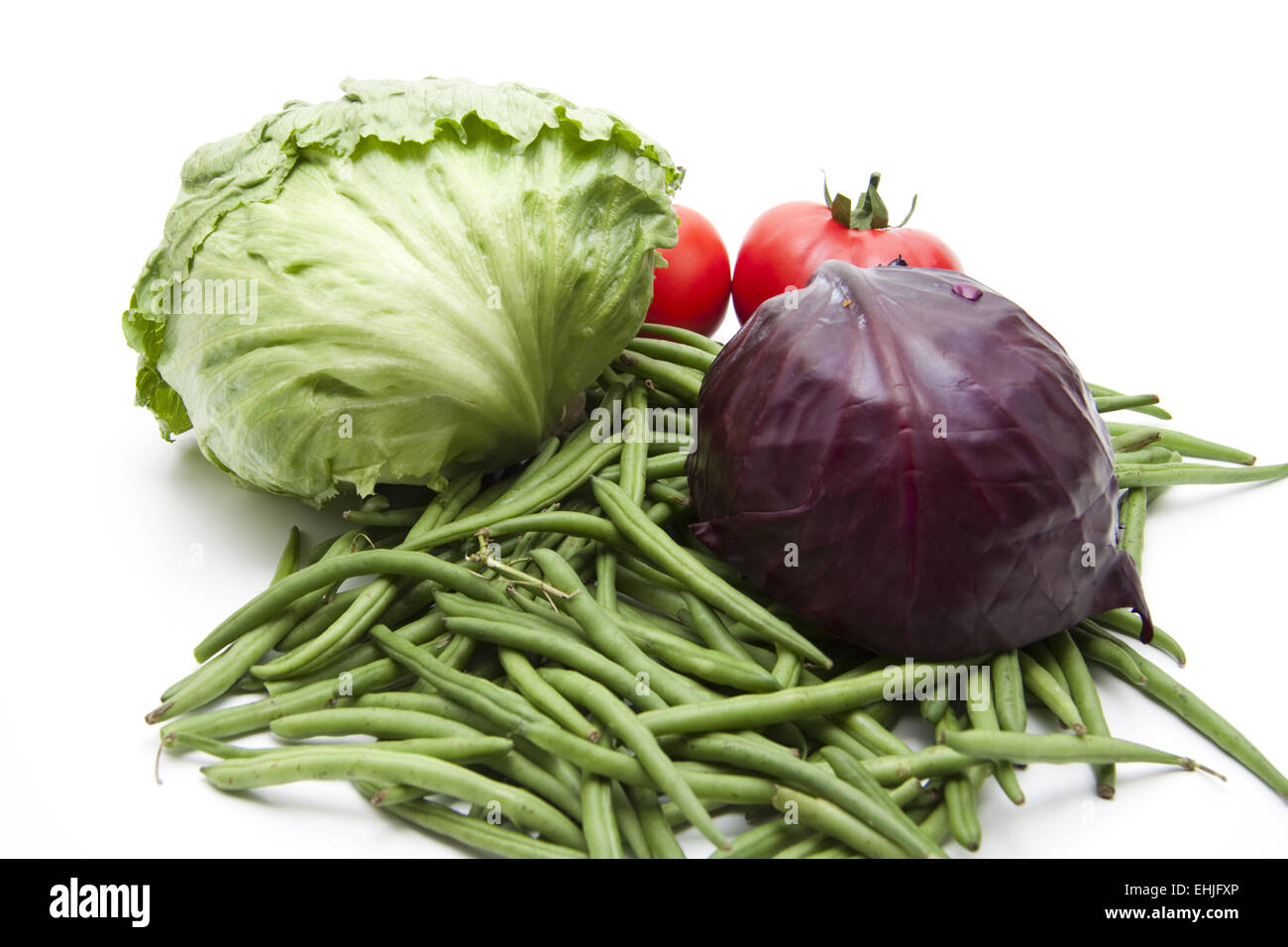 Red cabbage and iceberg lettuce Stock Photo Alamy
