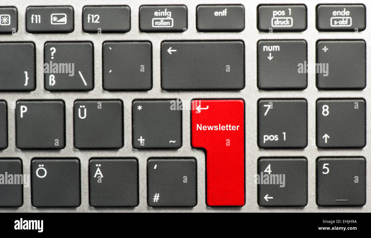 Keyboard and word Newsletter Stock Photo - Alamy