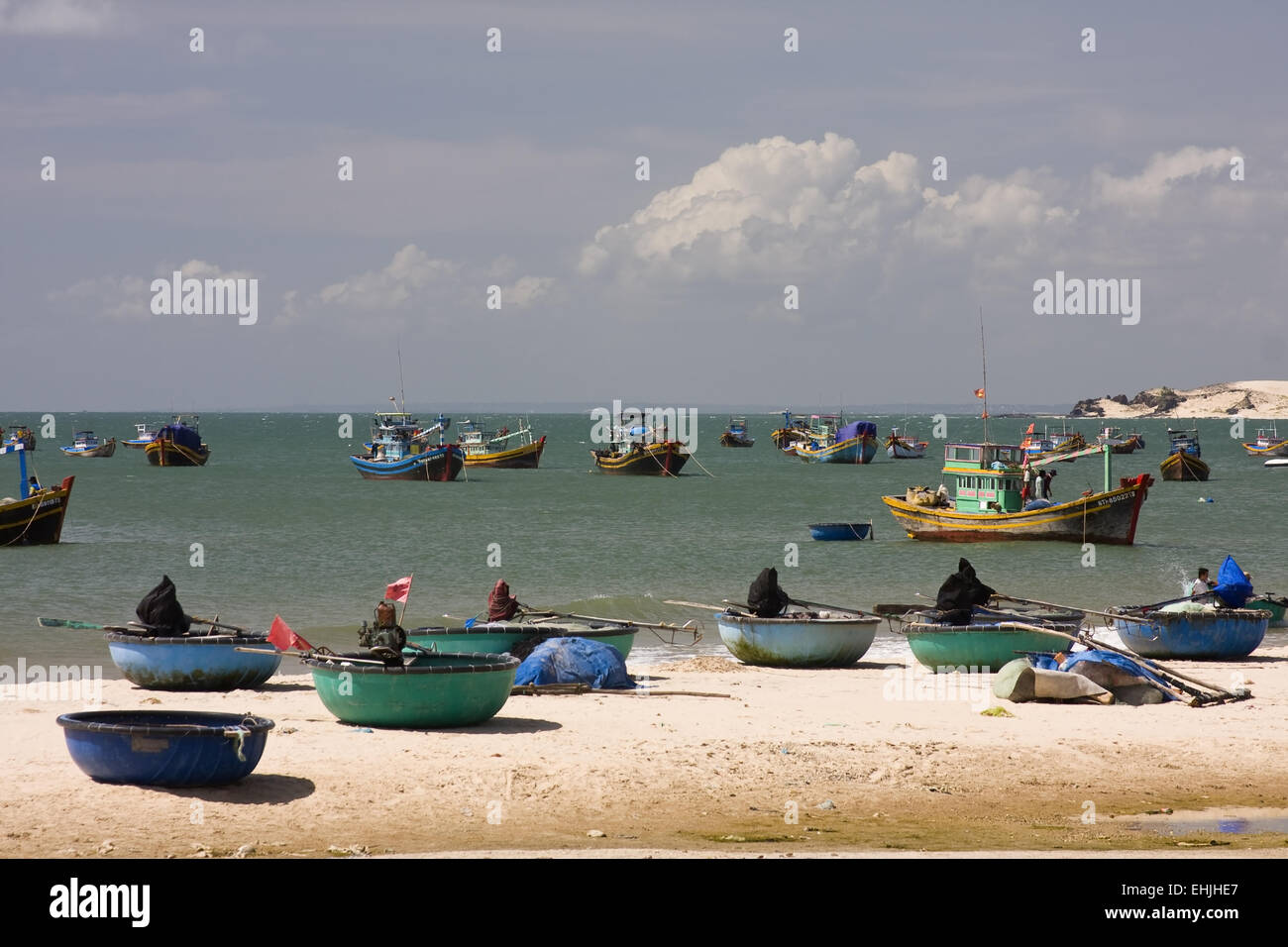 Fishingport Hai Dang,Ke Ka,Vietnam,asia Stock Photo