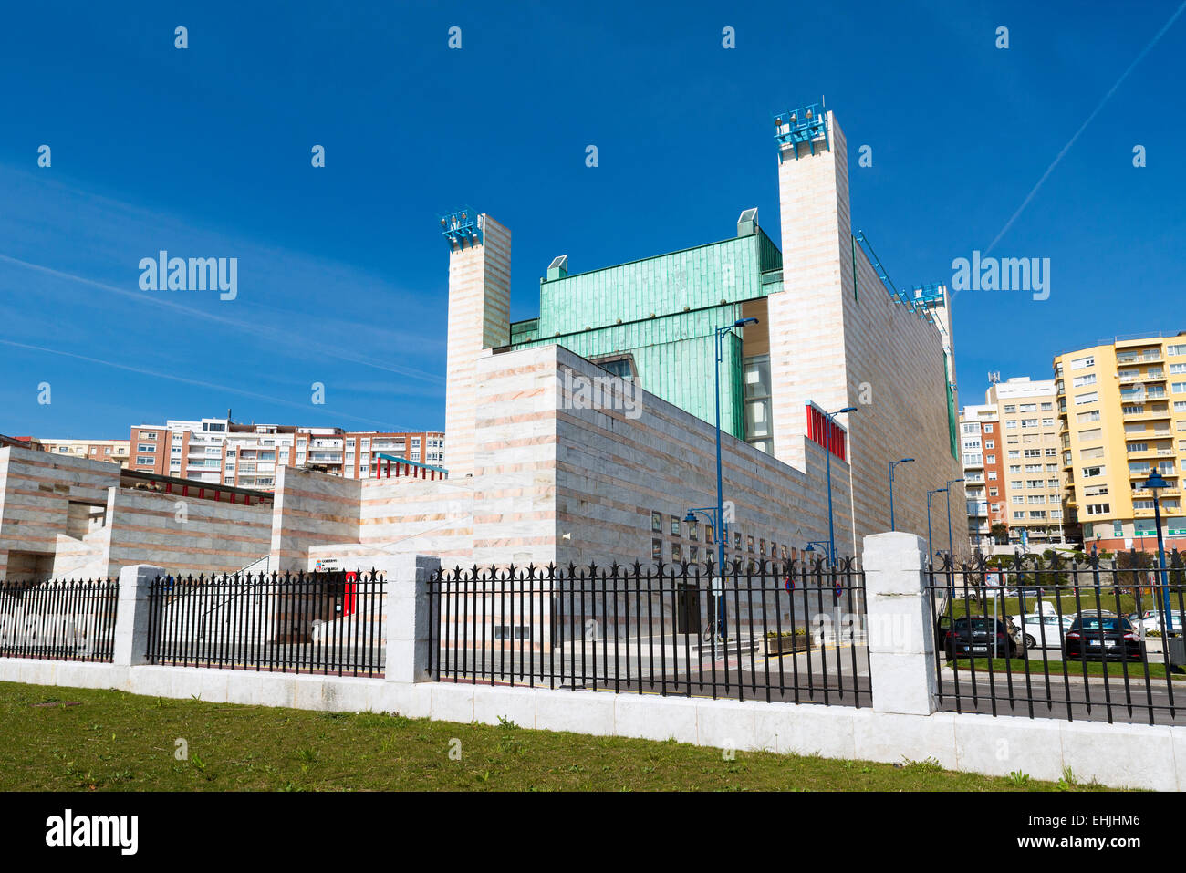 SANTANDER, SPAIN - MARCH 10, 2015: The new Festival palace in the city of Santander, Cantabria, Spain Stock Photo