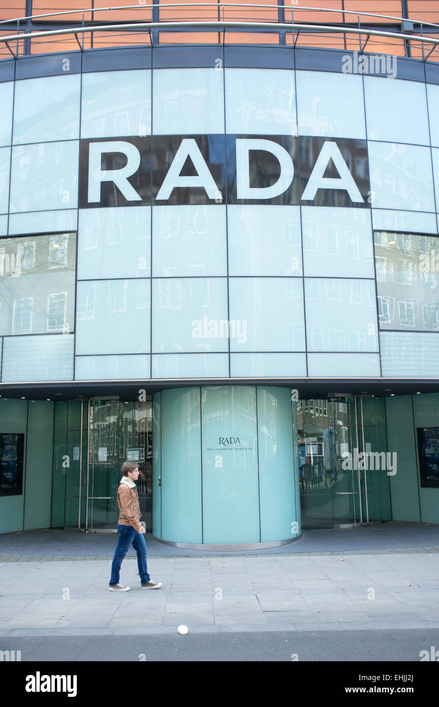 Entrance to the Royal Academy of Dramatic Arts in Gower Street, London Stock Photo