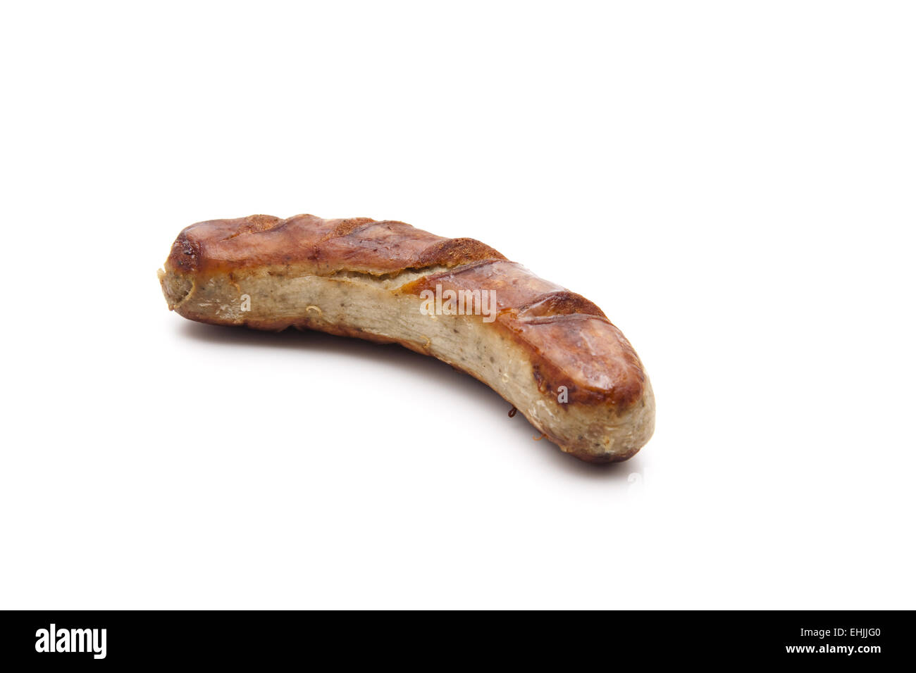 Fried sausage roasted Stock Photo