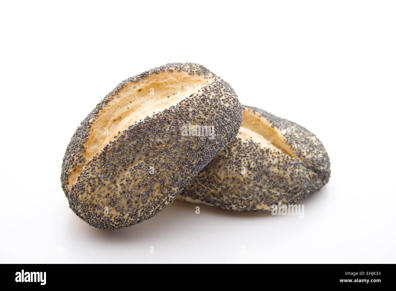 Poppy seed bread roll Stock Photo Alamy