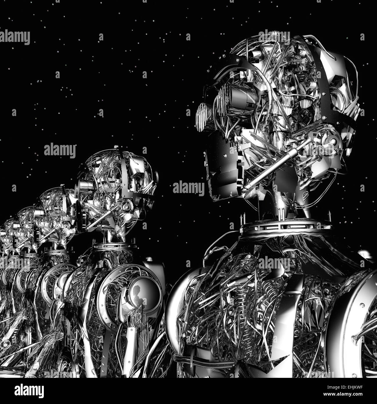 Robots Black and White Stock Photos & Images - Alamy