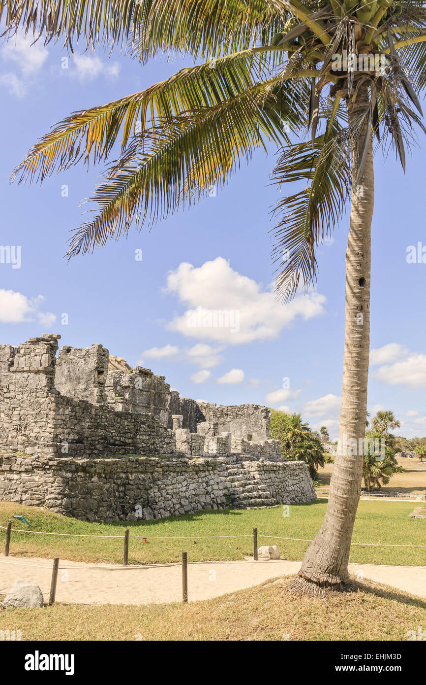 Great Palace Tulum Maya Site Mexico Stock Photo