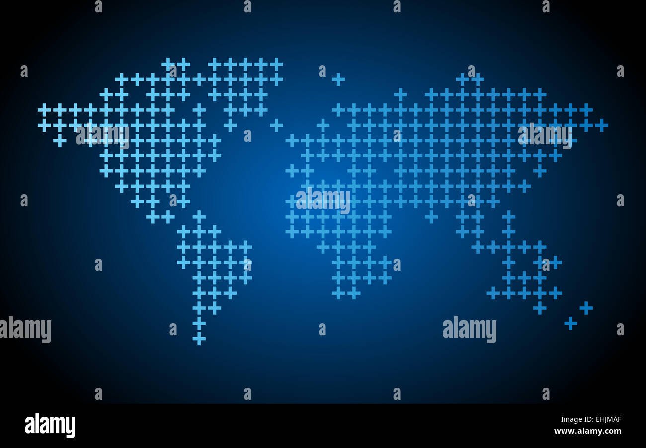 Dotted world map Stock Photo - Dotted World Map EHJMAF 