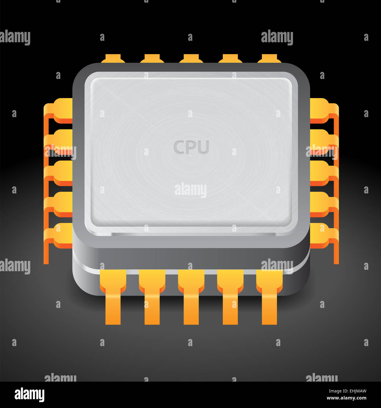 Icon for microprocessor Stock Photo - Alamy