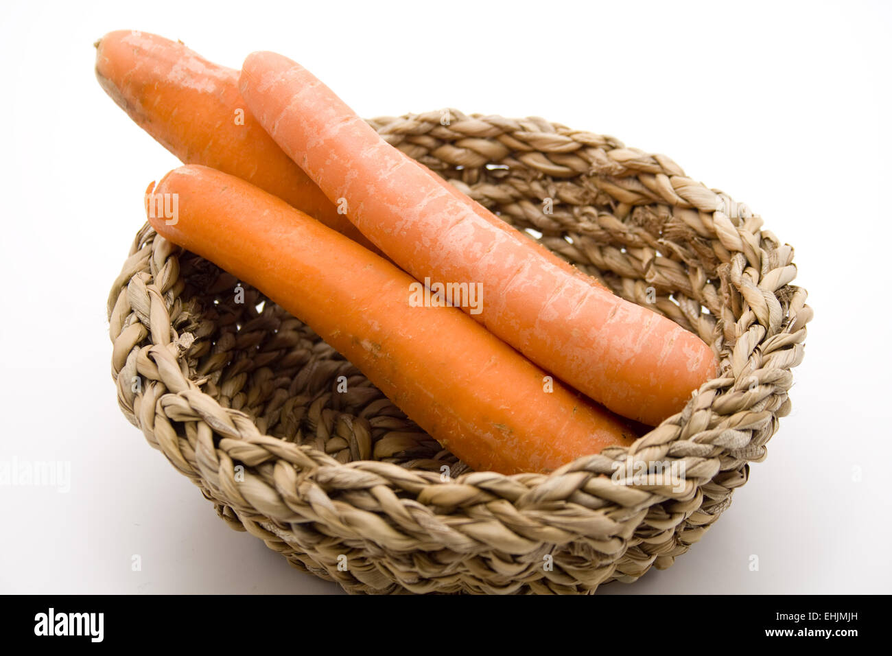 Carrots in the basket Stock Photo