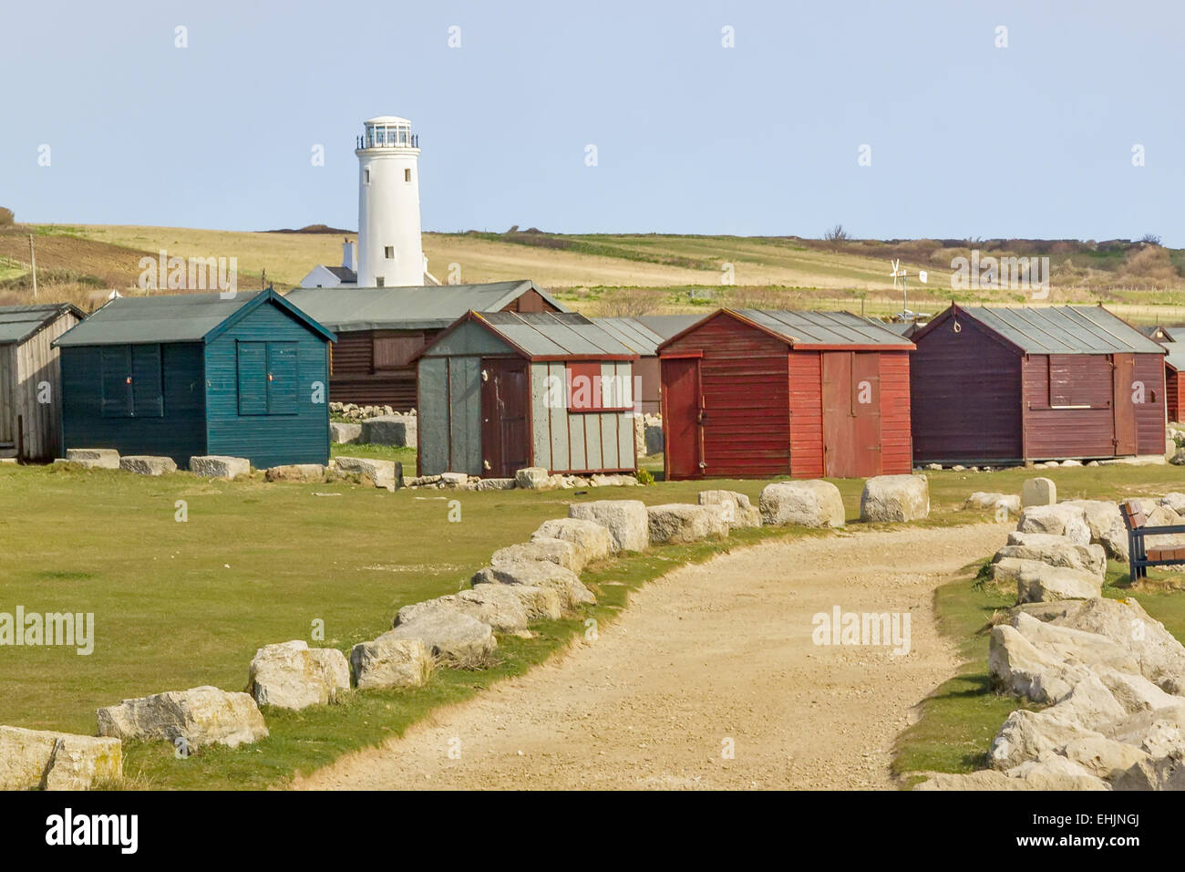 Old Lighthouse Portland Bill Stock Photos Old Lighthouse