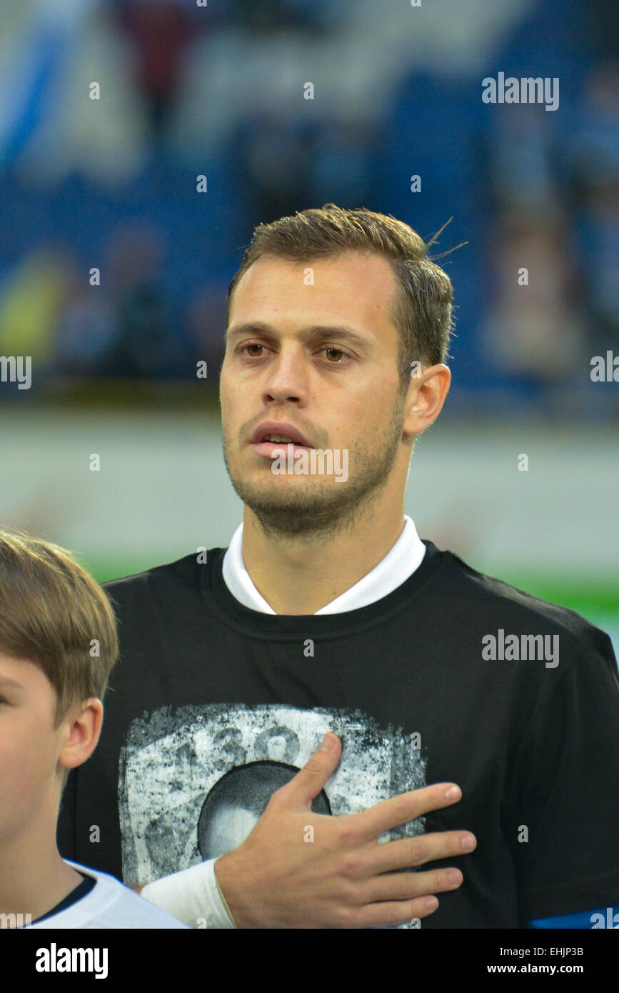 Pavlo Ksyonz during the match between FC Dnipro  and FC Volyn at Stadium Dnipro-Arena Stock Photo