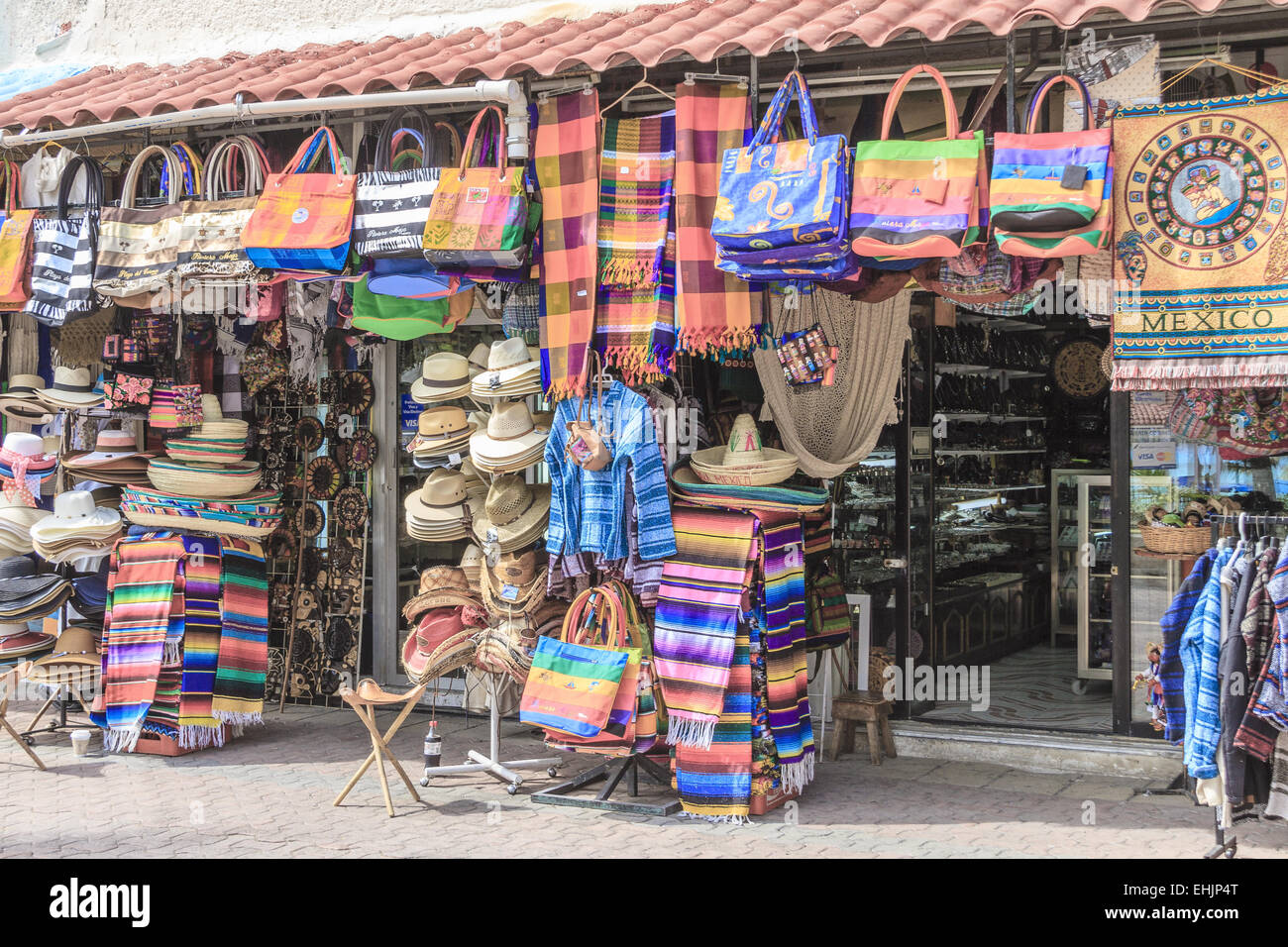 Street market Playa Del Carmen Mexico Stock Photo Alamy