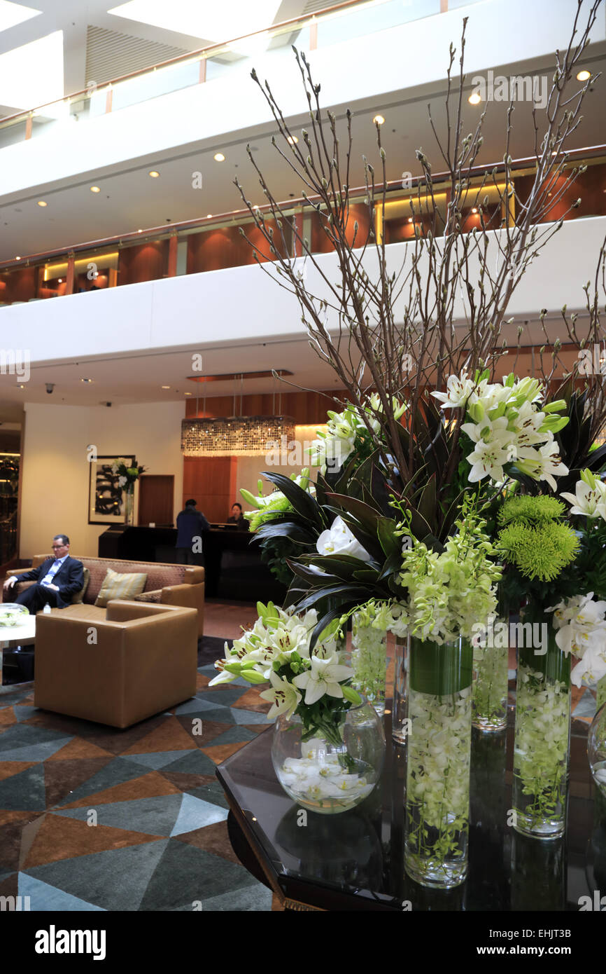 The lobby of Four Seasons Hotel Sydney. Sydney Australia Stock Photo