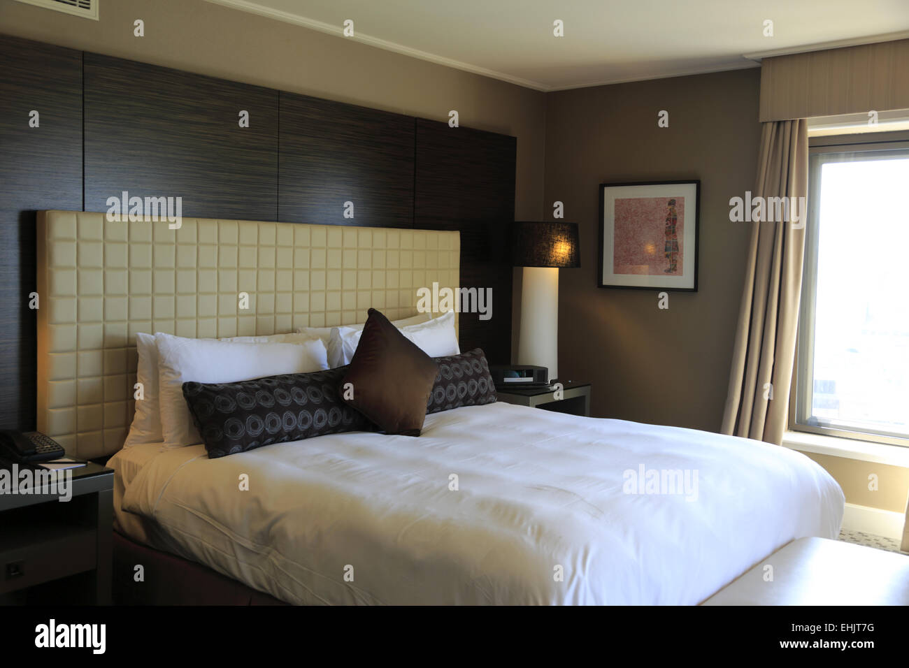 The guest room of Four Seasons Hotel Sydney, Sydney Australia Stock Photo