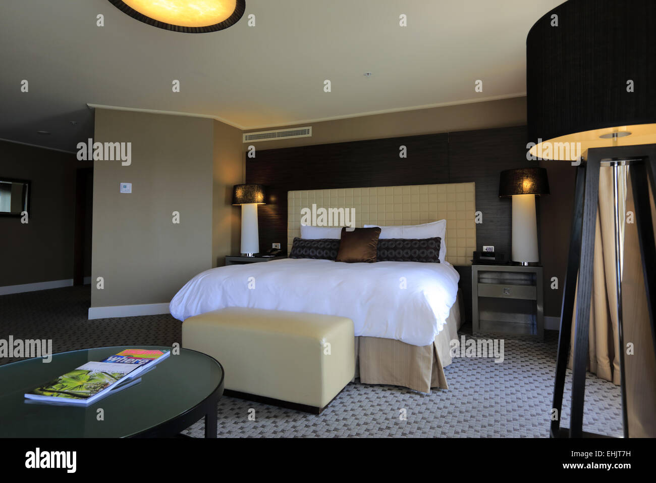 The guest room of Four Seasons Hotel Sydney, Sydney Australia Stock Photo