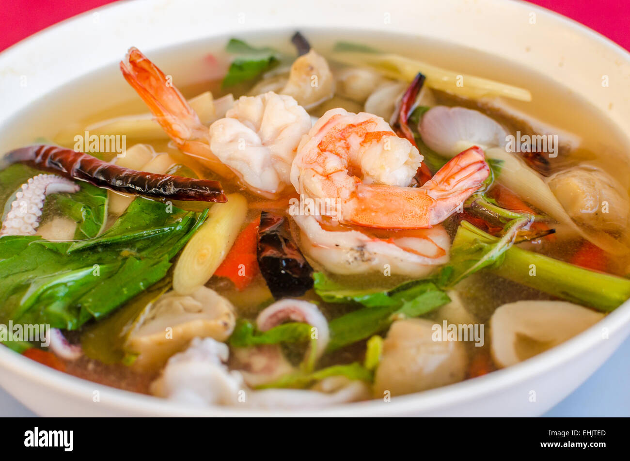 Laos Food Tom Yam Soup Is A Signature Dish Of Thai Food But It S Very Popular In Laos Tomyam Food Thai Food Restaurant Authentic Thai Food