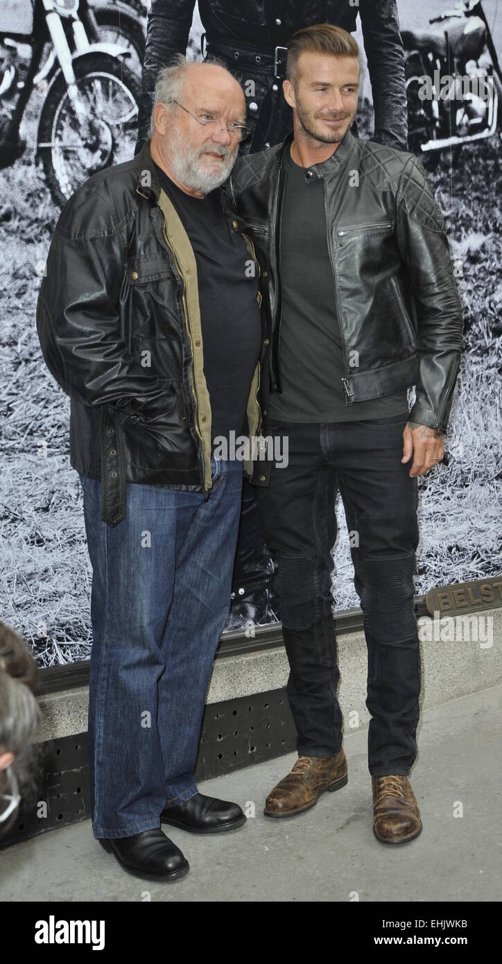 David Beckham at the 'Belstaff: Off Road/David Beckham' book signing at the  Belstaff House Featuring: David Beckham Where: New York City, New York,  United States When: 09 Sep 2014 Stock Photo - Alamy