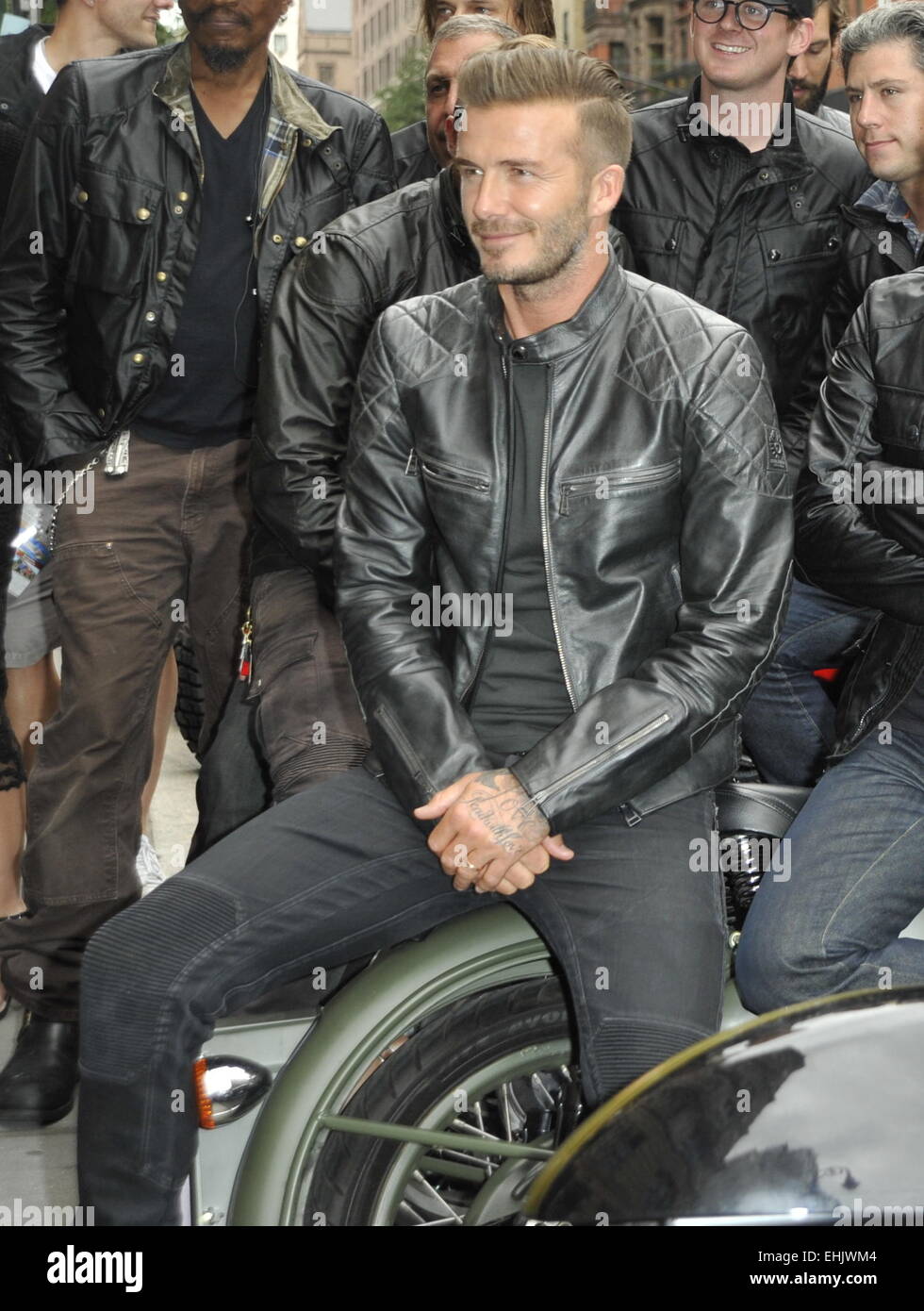 David Beckham at the 'Belstaff: Off Road/David Beckham' book signing at the  Belstaff House Featuring: David Beckham Where: New York City, New York,  United States When: 09 Sep 2014 Stock Photo - Alamy