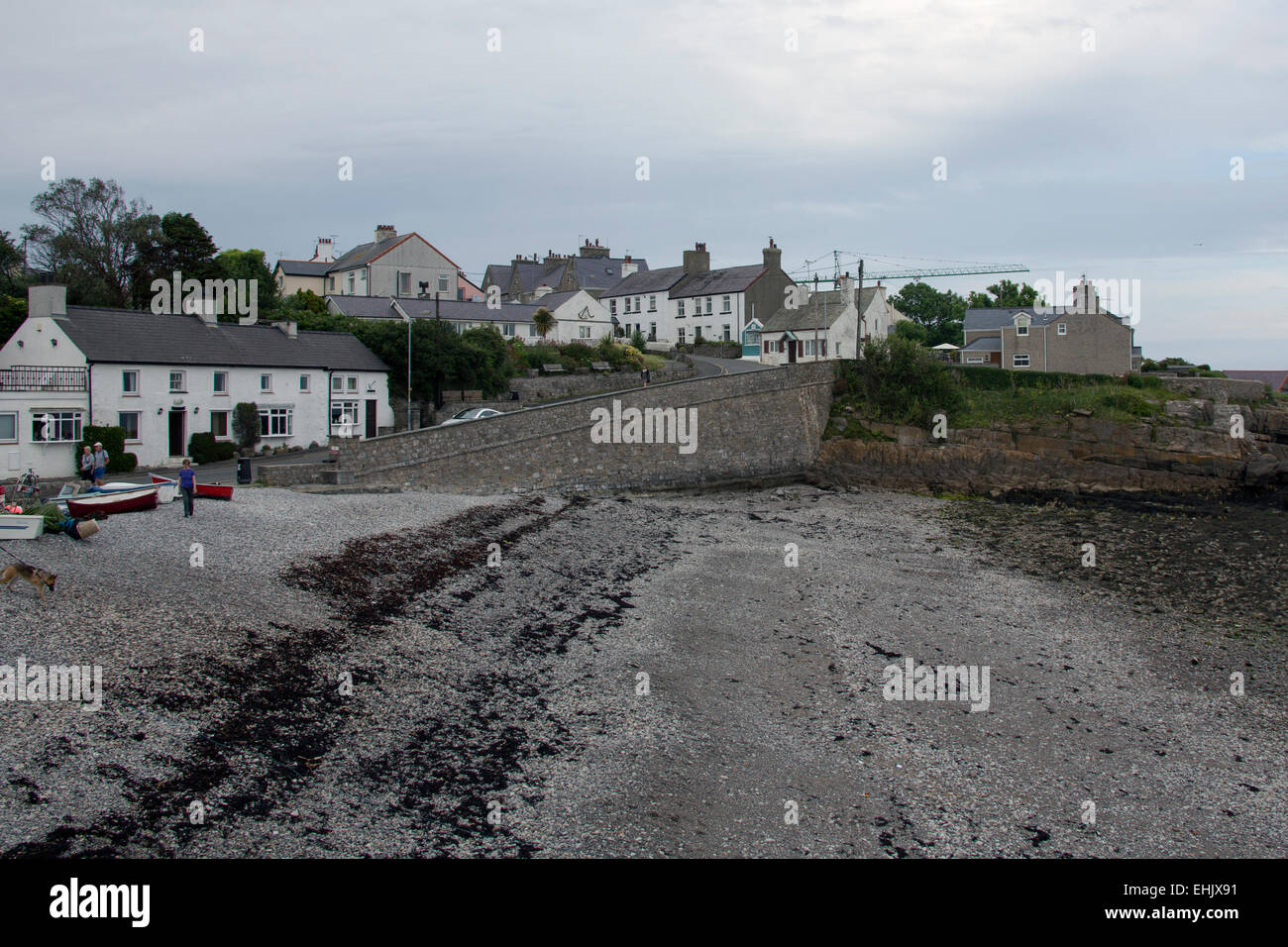 moelfre village anglesey wales uk Stock Photo