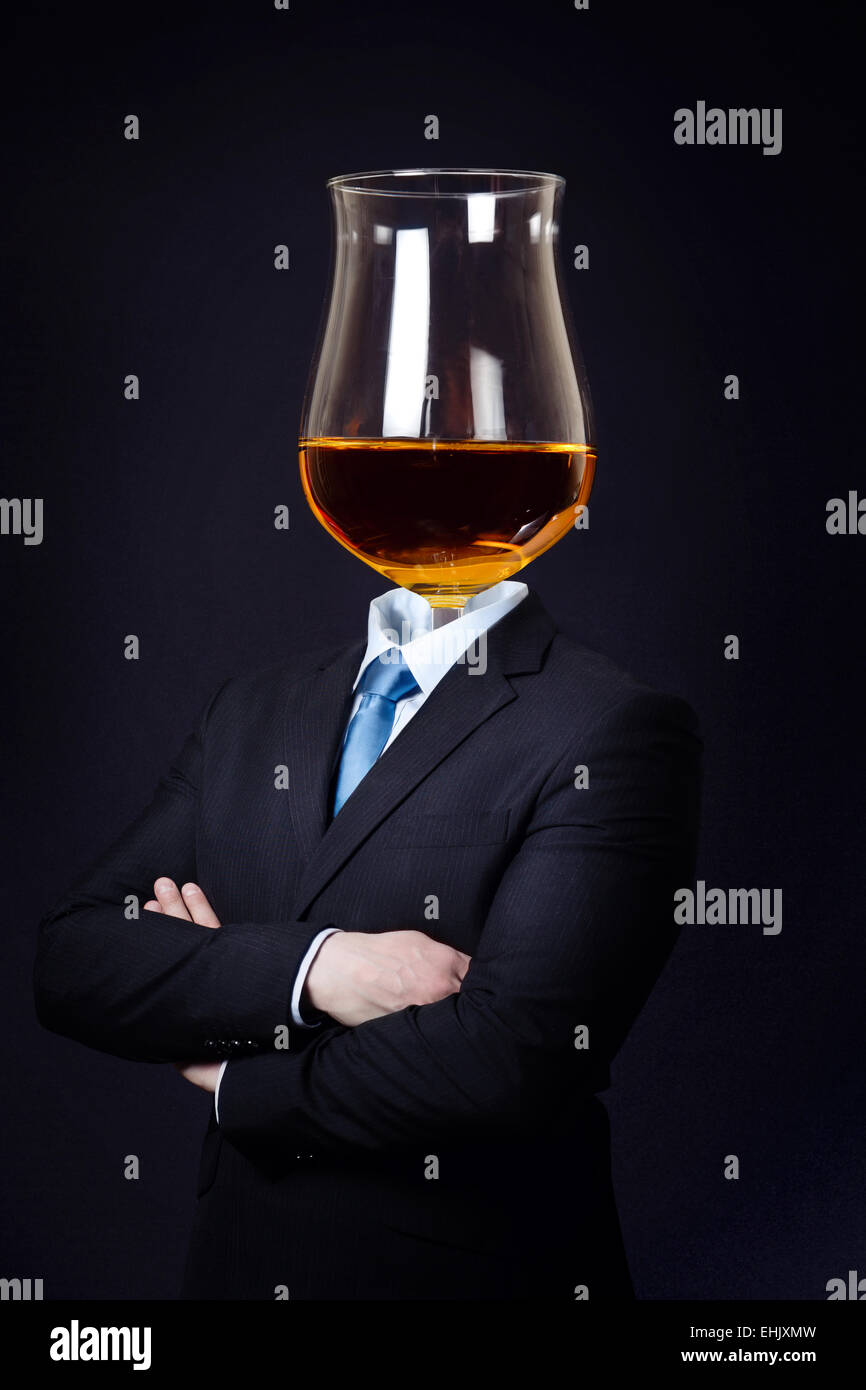 Business concept or drinking problem. Stock Photo