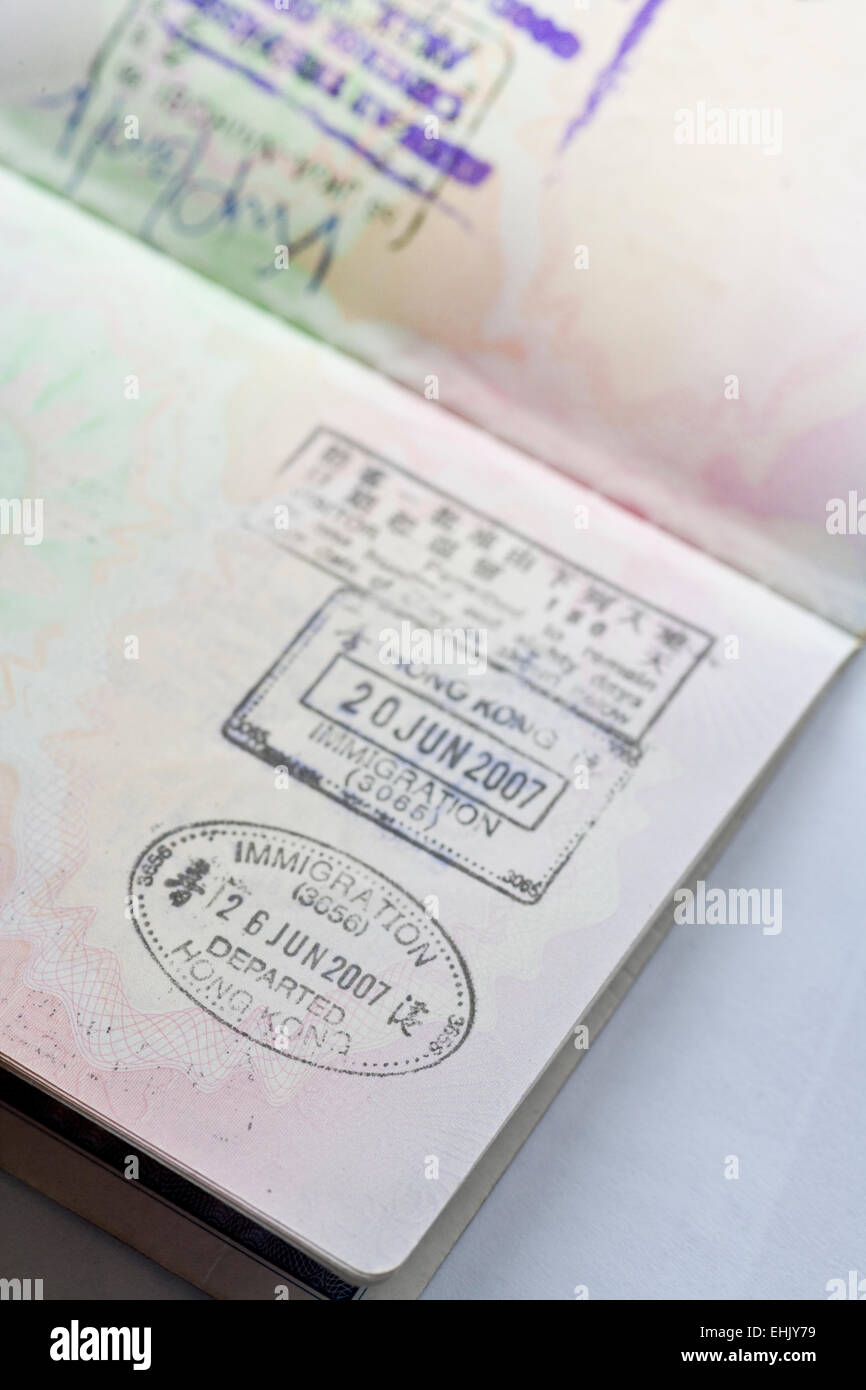 Passport stamp stamps hi-res stock photography and images - Alamy