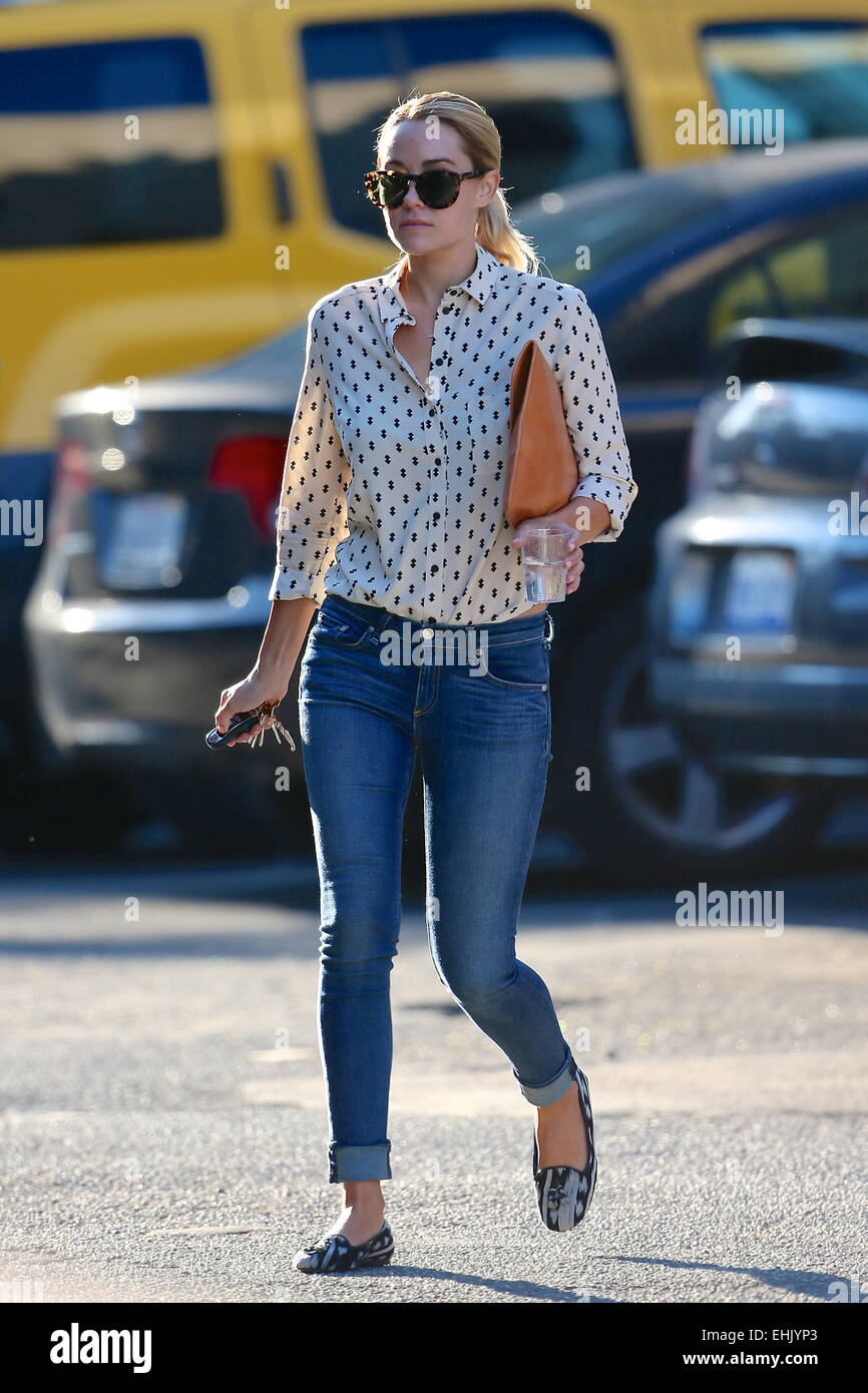 Lauren Conrad leaving Kate Somerville skin care in Los Angeles Featuring: Lauren  Conrad Where: Los Angeles, California, United States When: 10 Sep 2014  Stock Photo - Alamy