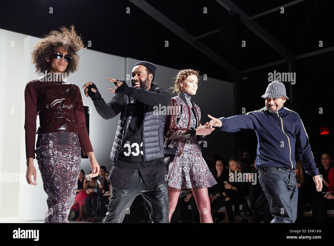 Designers and models walk runway at the New York Life fashion show