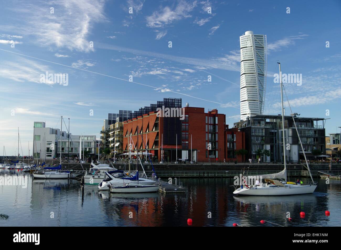 Malmo Western Harbor. An urban renewal project in southern Sweden, combining modern architecture a with sustainability. Stock Photo