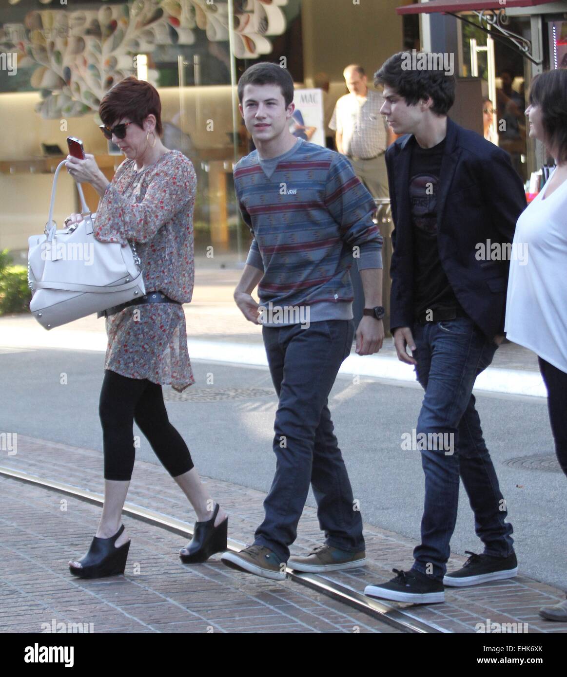 Dylan Minnette shopping at The Grove in Hollywood Featuring: Dylan