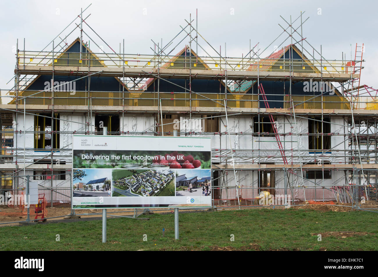 Elmsbrook Eco Town Construction in North West Bicester, Oxfordshire, England Stock Photo