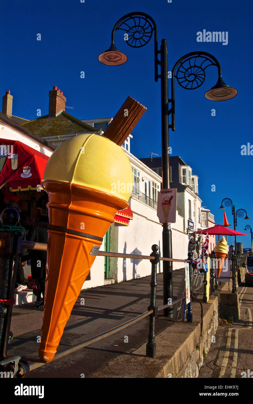 Lyme Regis giant ice cream Stock Photo