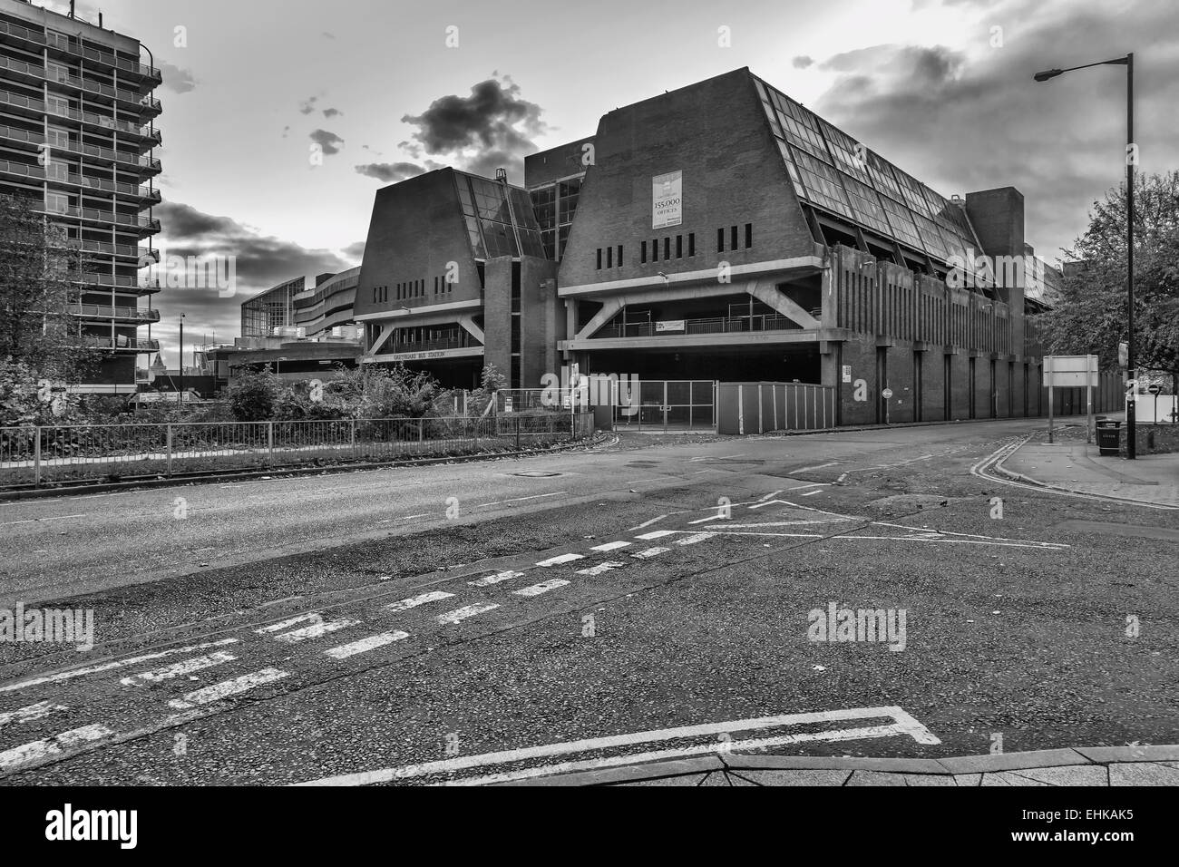 Archive Photo. Derelict. Greyfriars Bus Station nearly ready for demolition Northampton Stock Photo