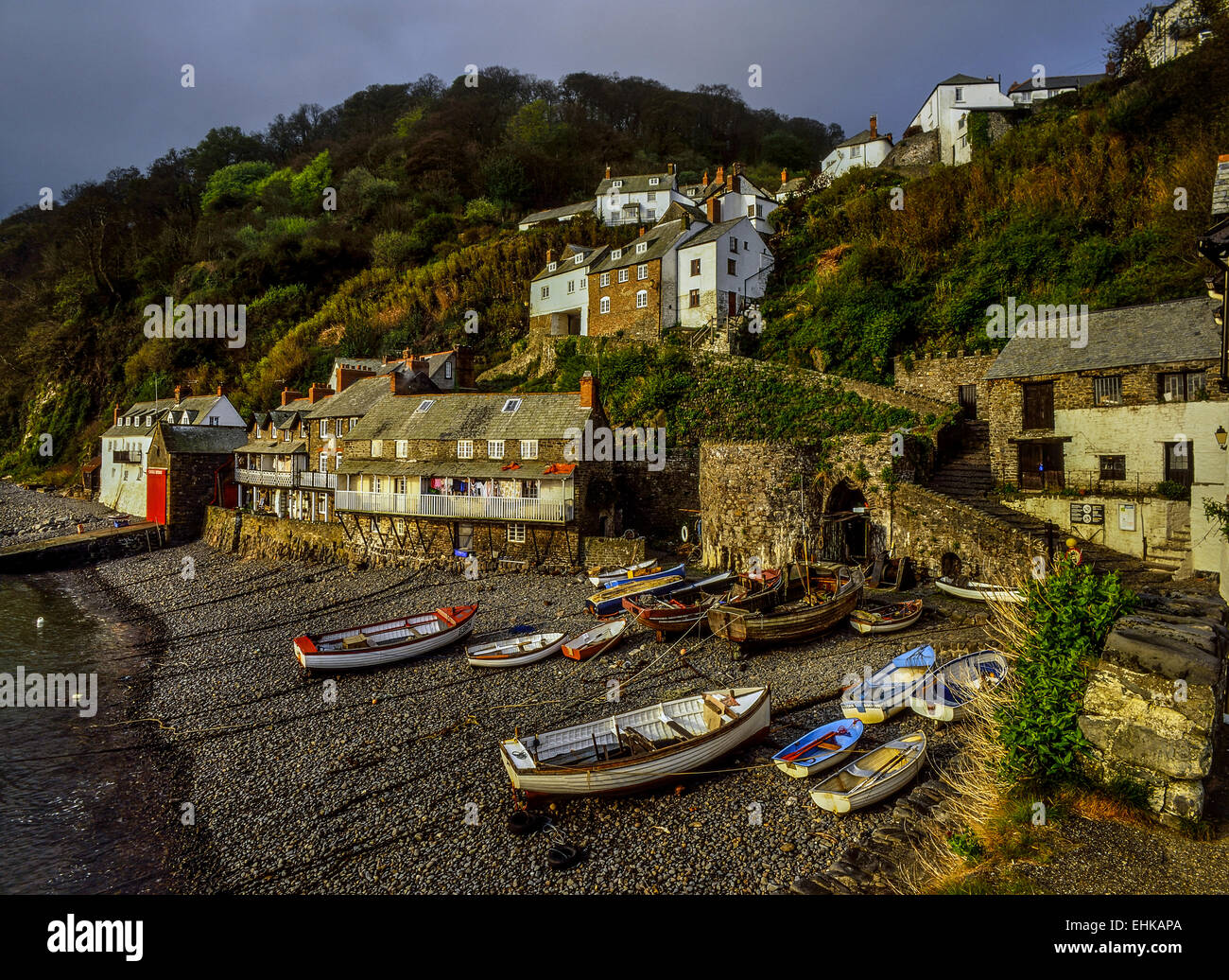 The fishing village of Clovelly. North Devon. England. UK Stock Photo