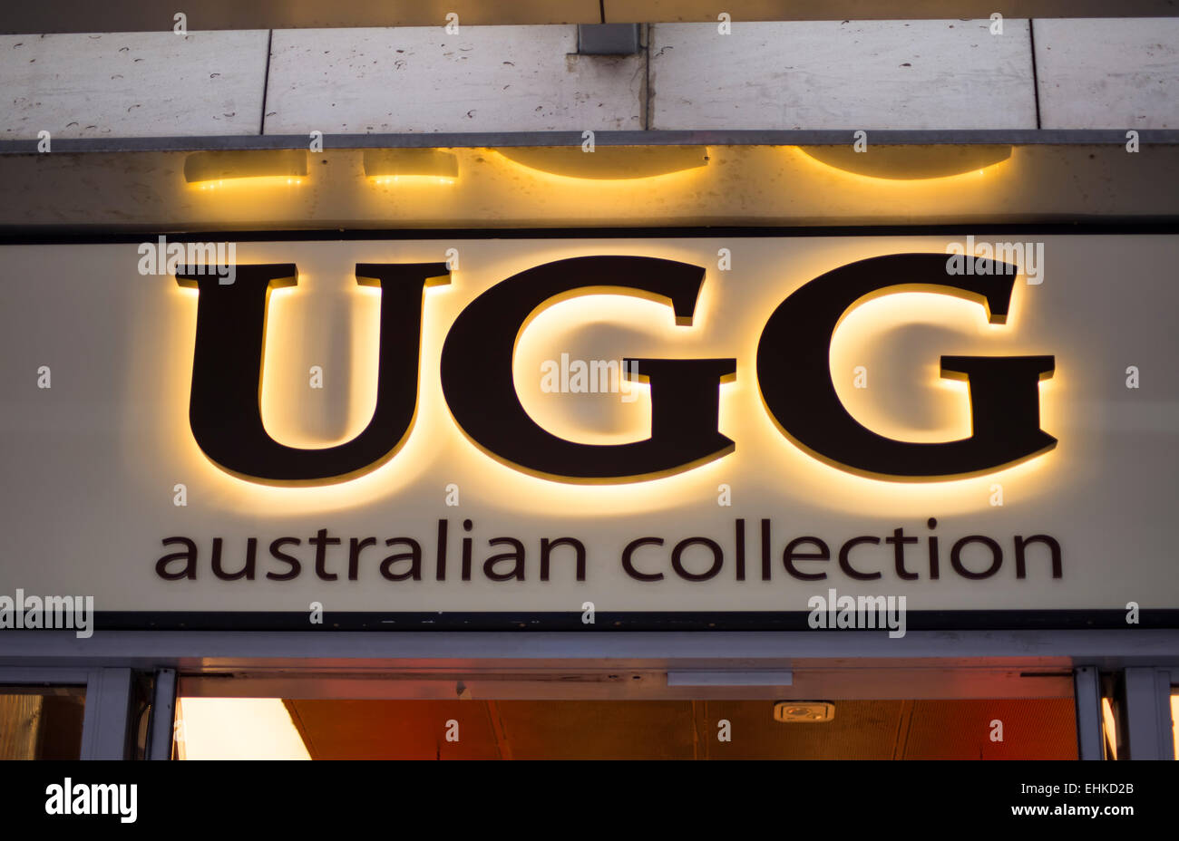 Detail of the UGG Australia store in 