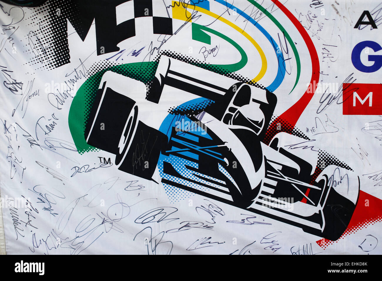 Motorsports: FIA Formula One World Championship 2015, Grand Prix of Australia, autographs Stock Photo