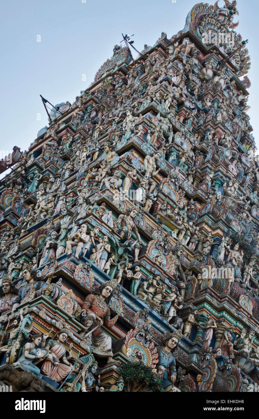 Architectural design of Kapaleeshwarar temple at Mylapore,Chennai,Tamilnadu,India,Asia Stock Photo