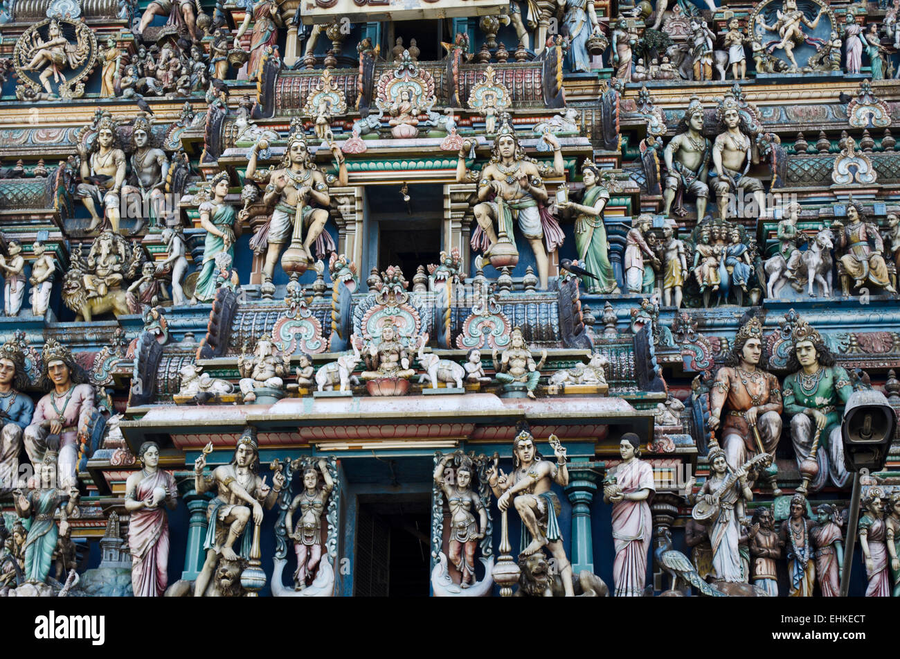 Architectural design of Kapaleeshwarar temple at Mylapore,Chennai,Tamilnadu,India,Asia Stock Photo