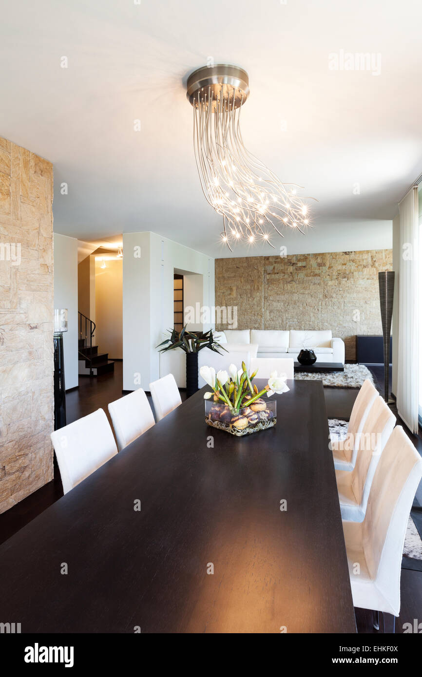 Picture of interior luxury apartment, beautiful dining room Stock Photo - Alamy